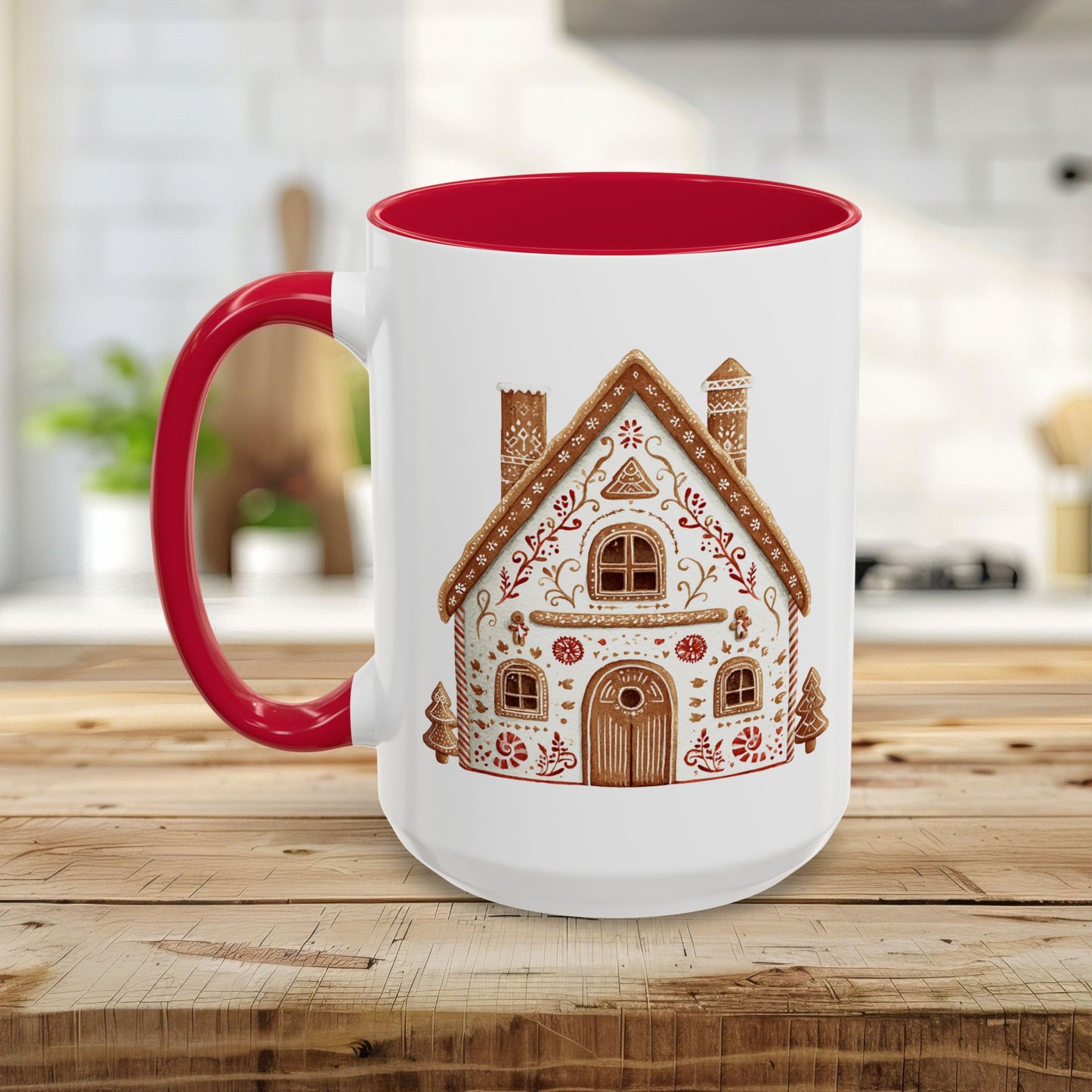Folk Art Gingerbread House Mug (11/15oz)