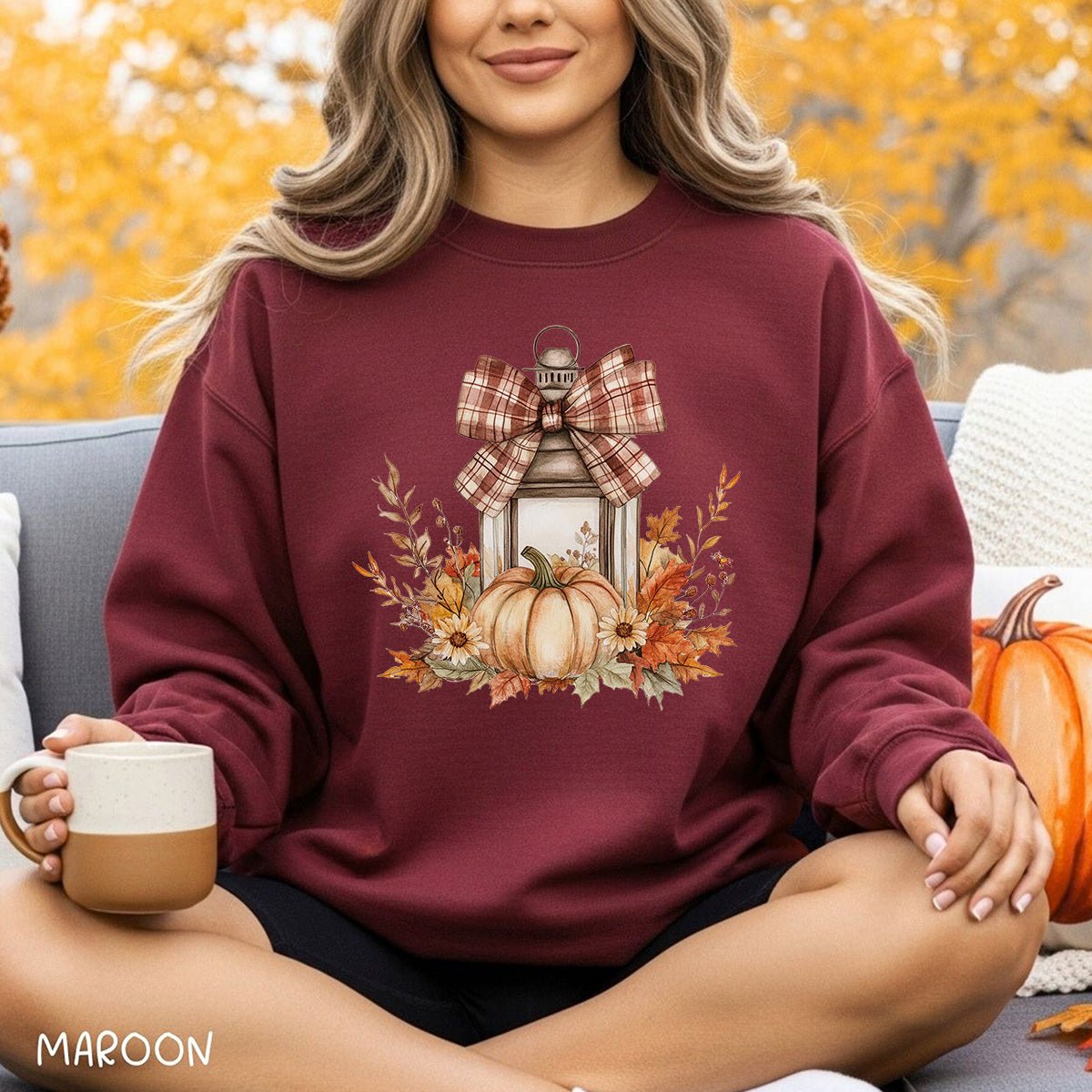 Autumn Lantern & Pumpkin Sweatshirt