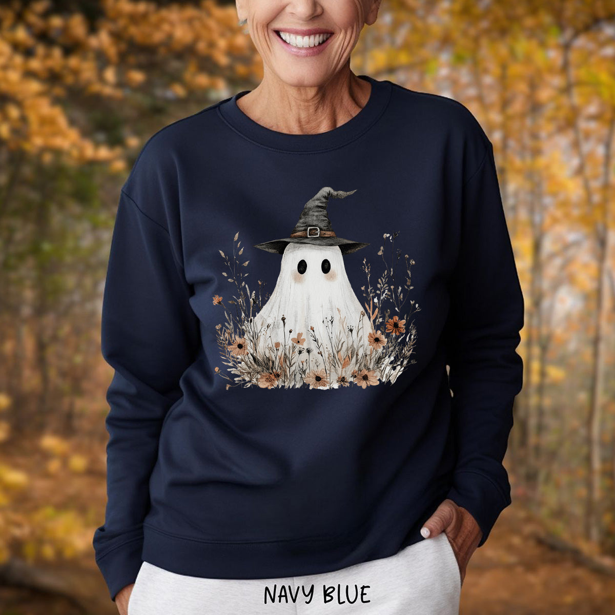 Boho Ghost Witch Halloween Sweatshirt