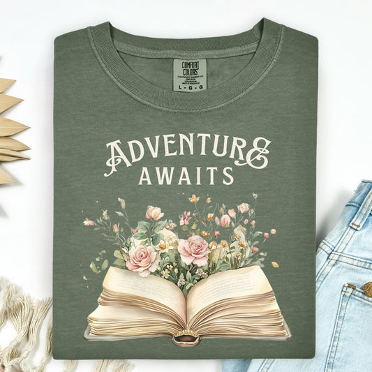 Adventure Awaits in Books T-Shirt