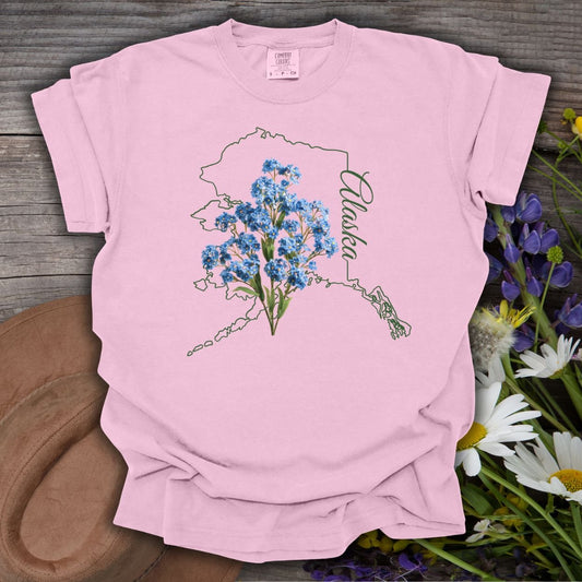 Alaska State Flower T-Shirt - Alpine Forget-Me-Not