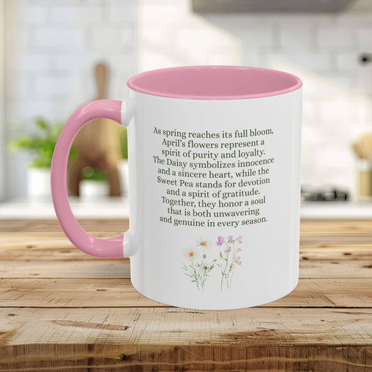 April Birth Month Flower Mug