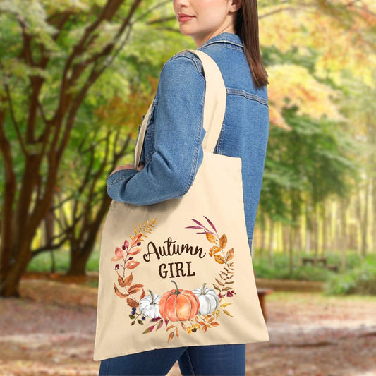 Autumn Girl Tote Bag