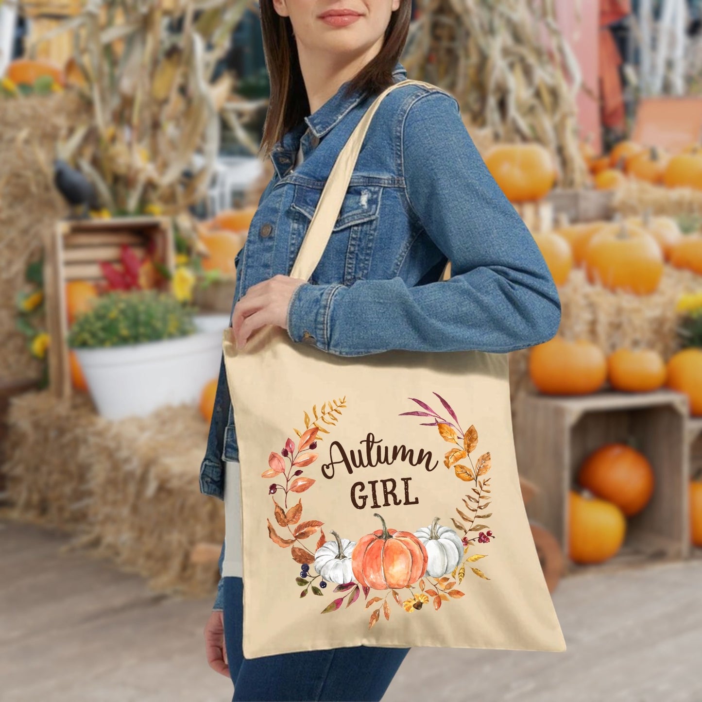 Autumn Girl Tote Bag