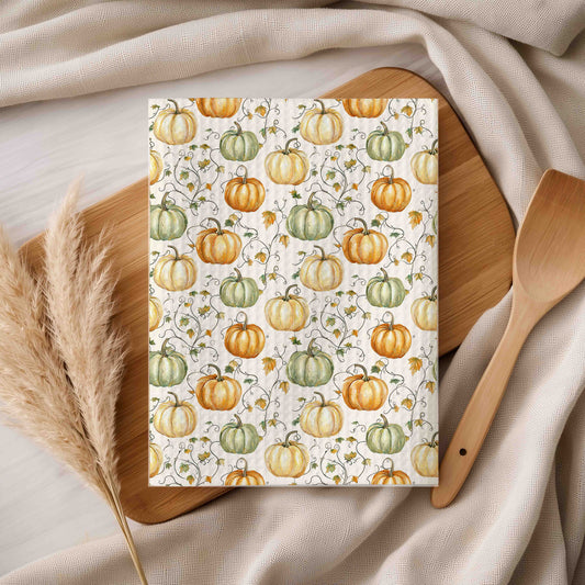 Autumn Pumpkin Harvest Tea Towel