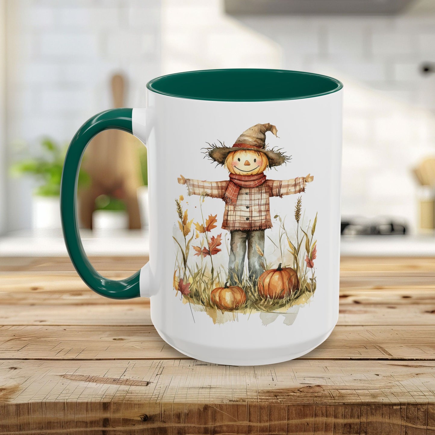 Autumn Scarecrow & Pumpkins Mug (11/15oz)