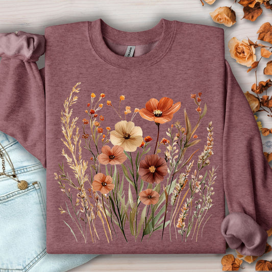 Autumn Wildflowers & Poppies Sweatshirt