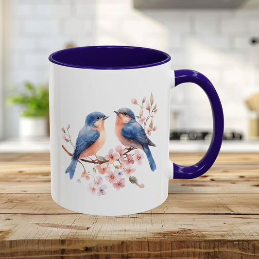 Bluebirds on Cherry Blossoms Mug (11/15oz)