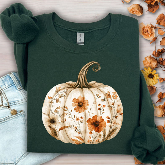 Boho Floral Pumpkin Sweatshirt