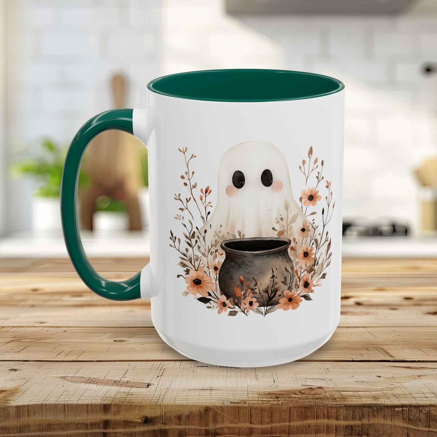 Boho Ghost & Floral Cauldron Mug (11/15oz)