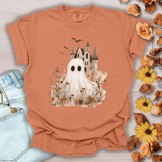 Boho Ghost & Haunted House T-Shirt