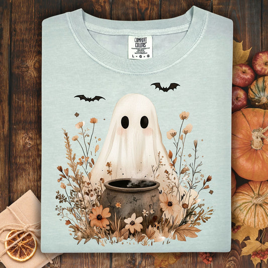 Boho Ghost with Cauldron T-Shirt