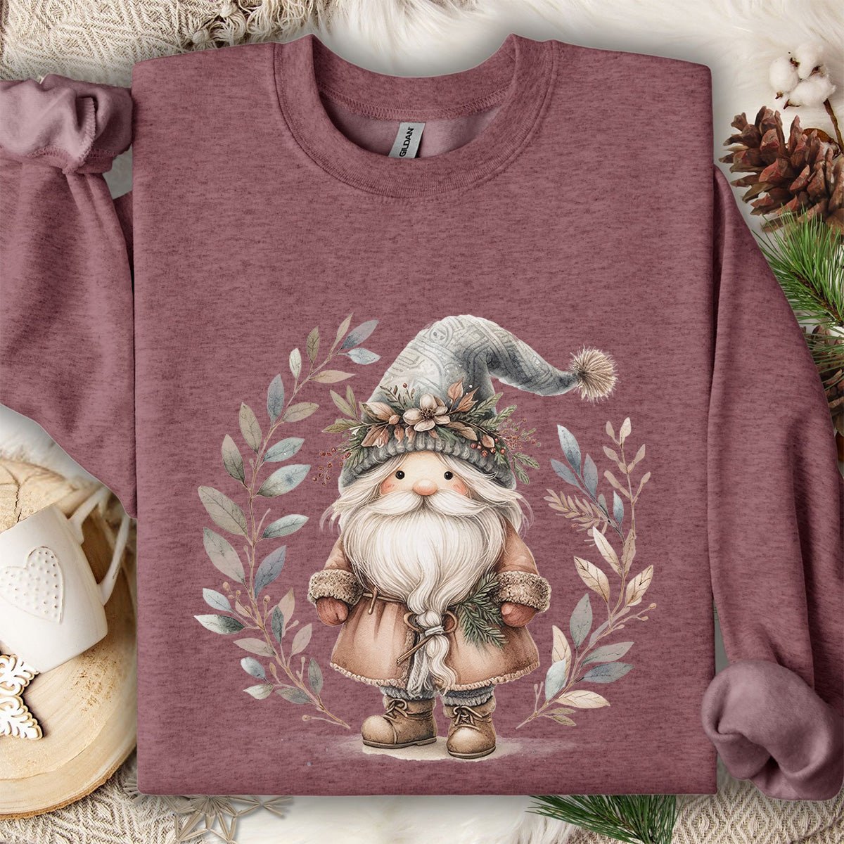 Boho Nordic St. Nick Gnome Sweatshirt