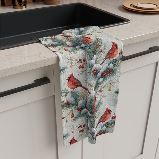 Cardinal & Pine Holiday Microfiber Tea Towel