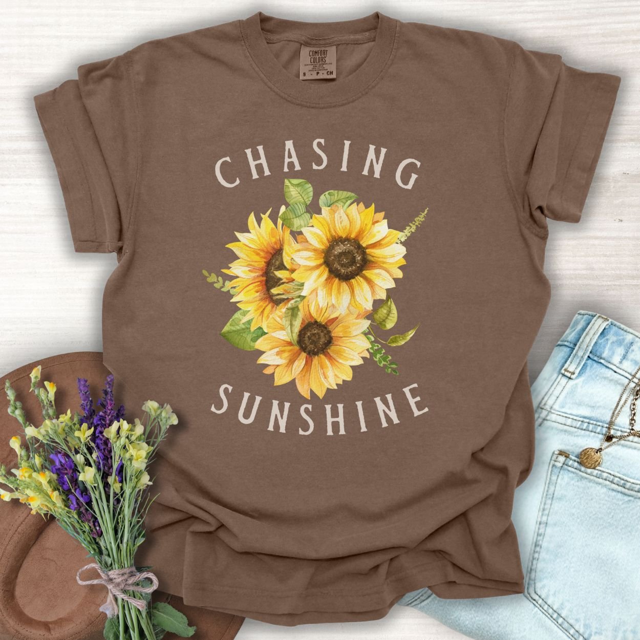 "Chasing Sunshine" Sunflower T-Shirt
