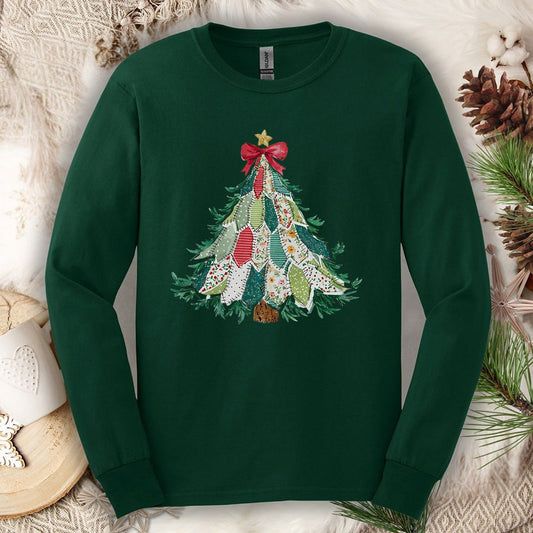 Country Christmas Tree Long Sleeve Tee