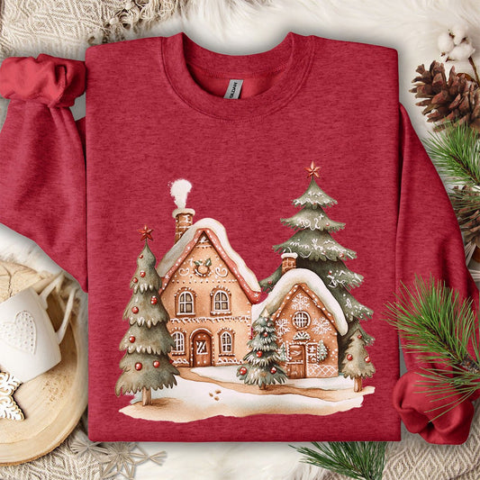 Cozy Holiday Gingerbread Houses Sweatshirt