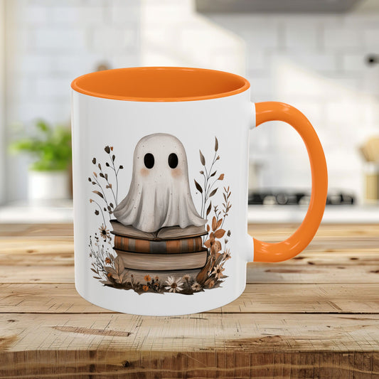Cute Halloween Ghost Reading Mug (11/15oz)