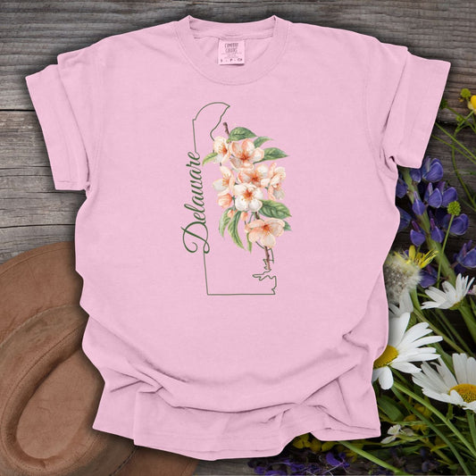 Delaware State Flower T-Shirt — Peach Blossoms