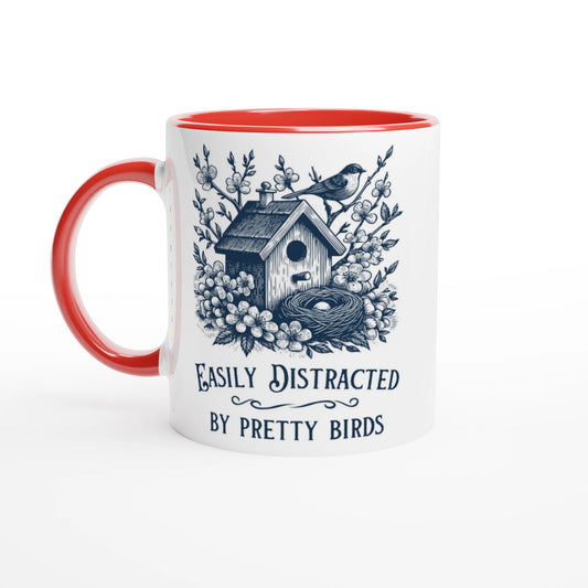 Easily Distracted by Pretty Birds Ceramic Mug