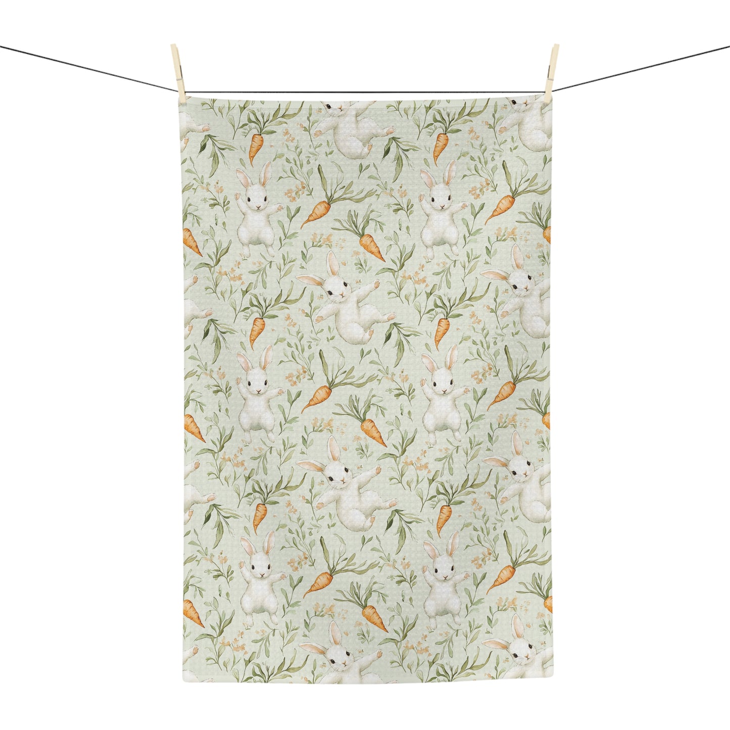 Easter Bunny & Carrot Microfiber Tea Towel