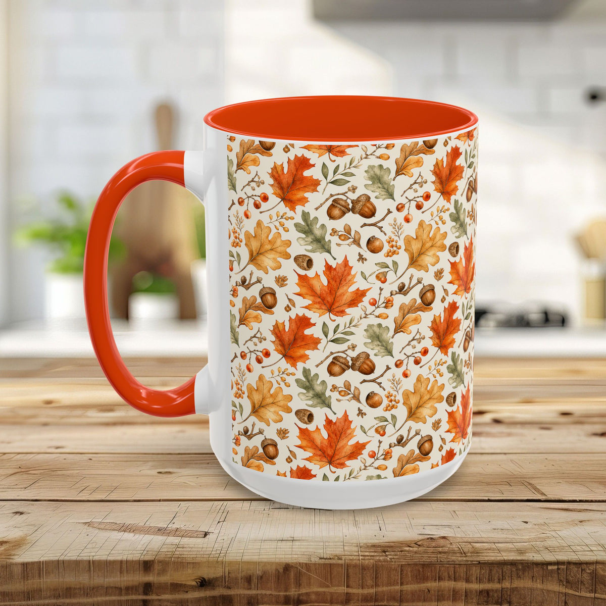 Fall Leaves & Acorns Ceramic Mug (11/15oz)