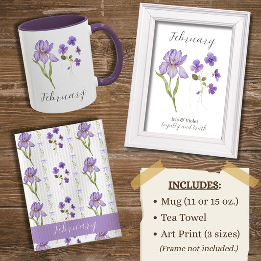February Birth Month Flower Gift Set