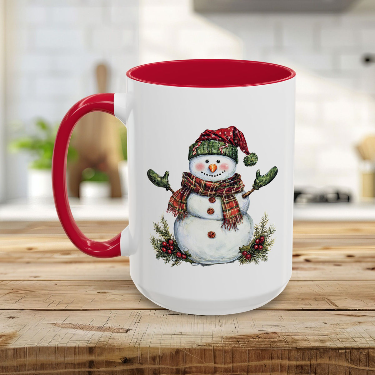 Festive Christmas Snowman Mug (11/15 oz)
