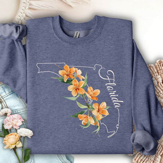 Florida State Flower Sweatshirt - Orange Blossom