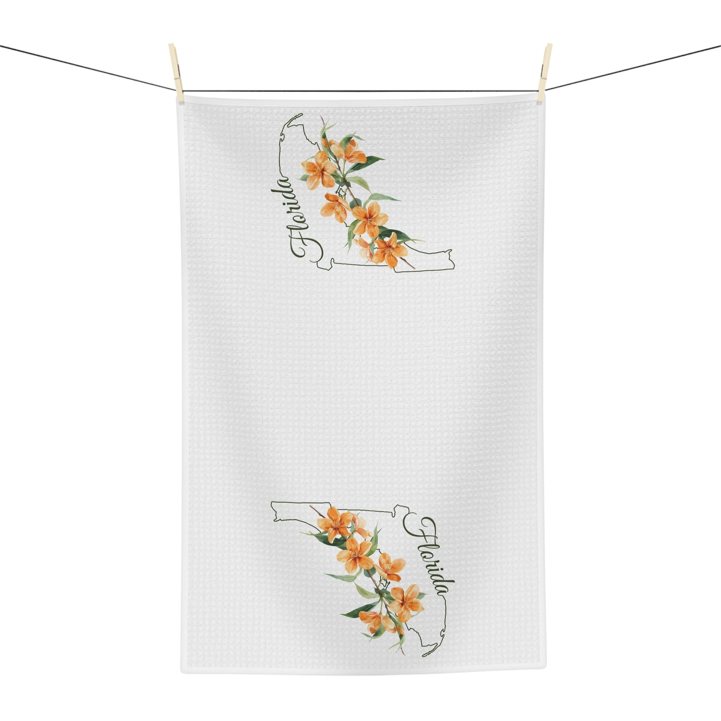 Florida State Flower Tea Towel — Orange Blossom