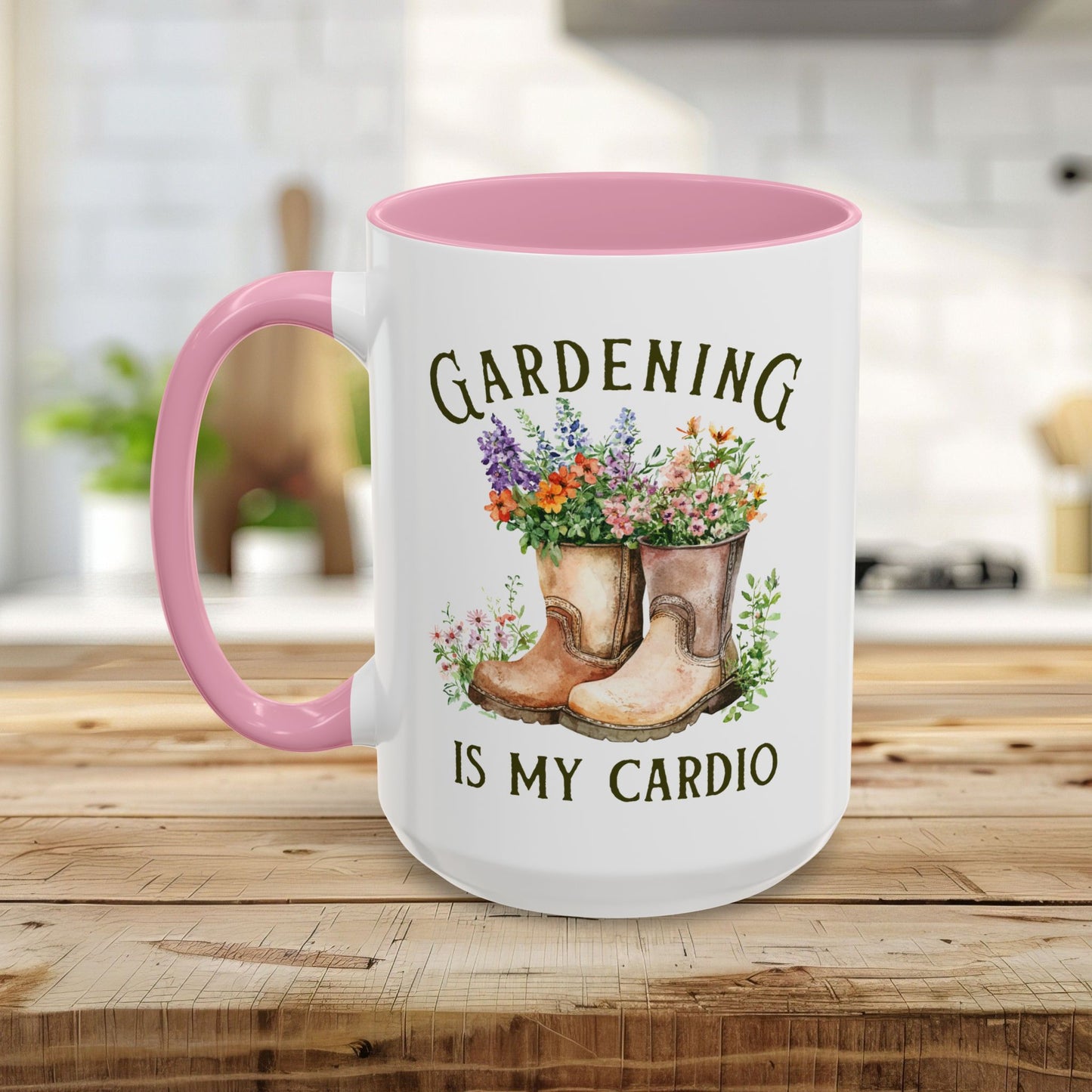 Gardening Is My Cardio Floral Boots Mug (11/15oz)