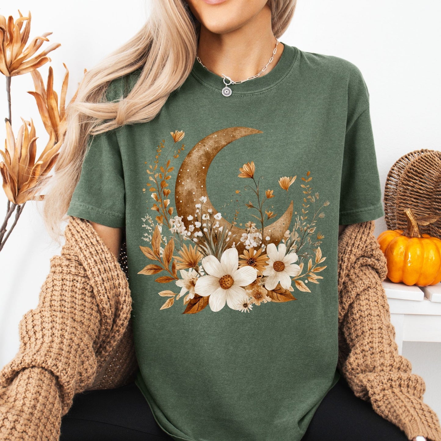 Harvest Moon and Wildflowers T-Shirt