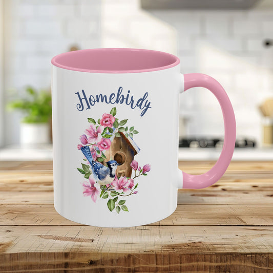 Homebirdy (Homebody) Blue Jay Birdhouse Mug (11/15oz)