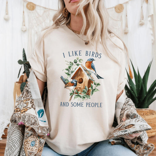 I Like Birds and Some People T-Shirt