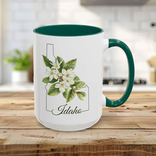 Idaho State Flower Mug — Syringa (Mock Orange) (11/15oz)