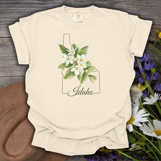 Idaho State Flower T-Shirt — Syringa (Mock Orange)