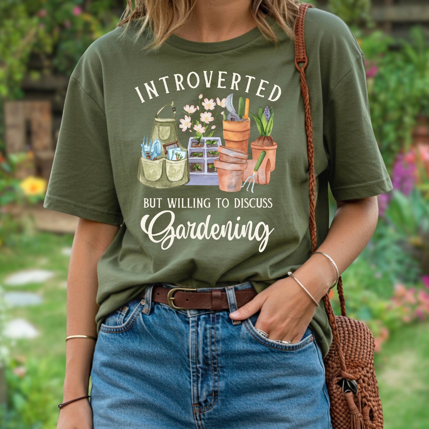 Introverted But Willing to Discuss Gardening T-Shirt