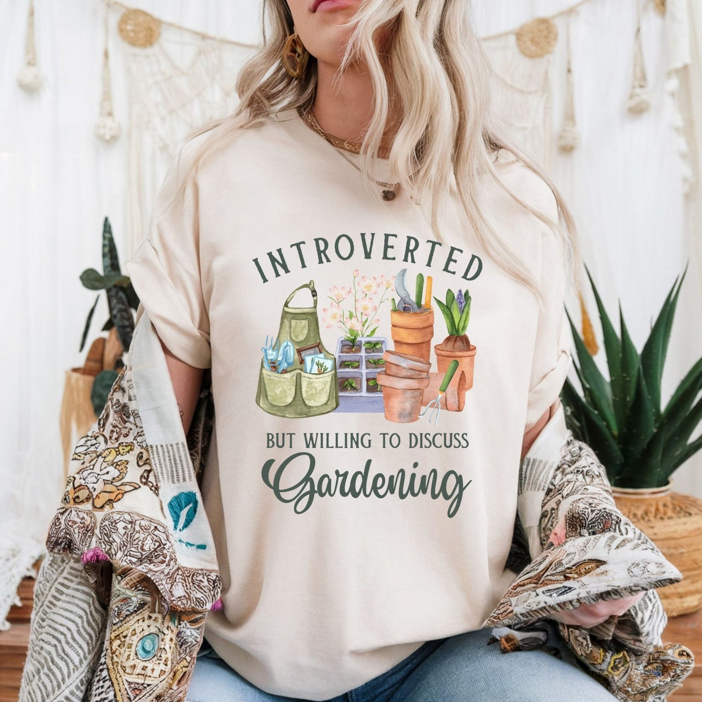Introverted But Willing to Discuss Gardening T-Shirt