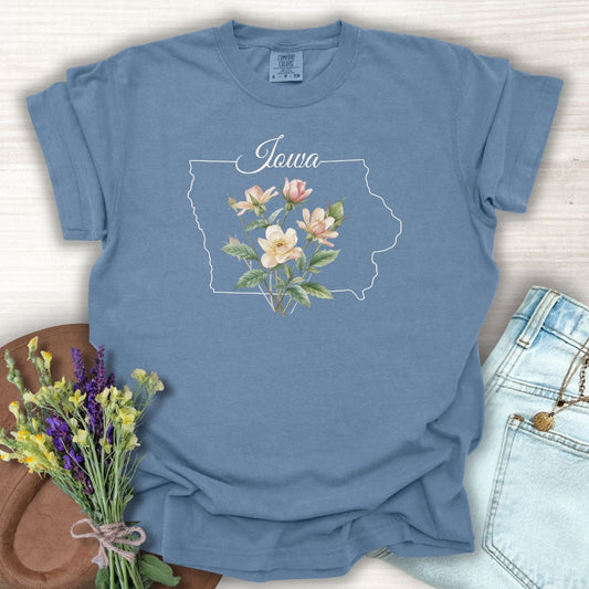 Iowa State Flower T-Shirt — Wild Prairie Rose