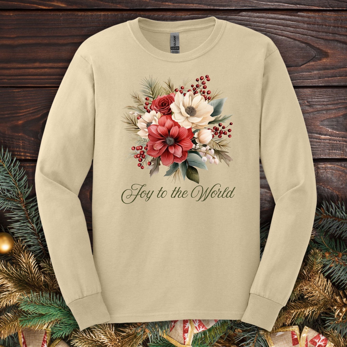Joy to the World Bouquet Long Sleeve Tee