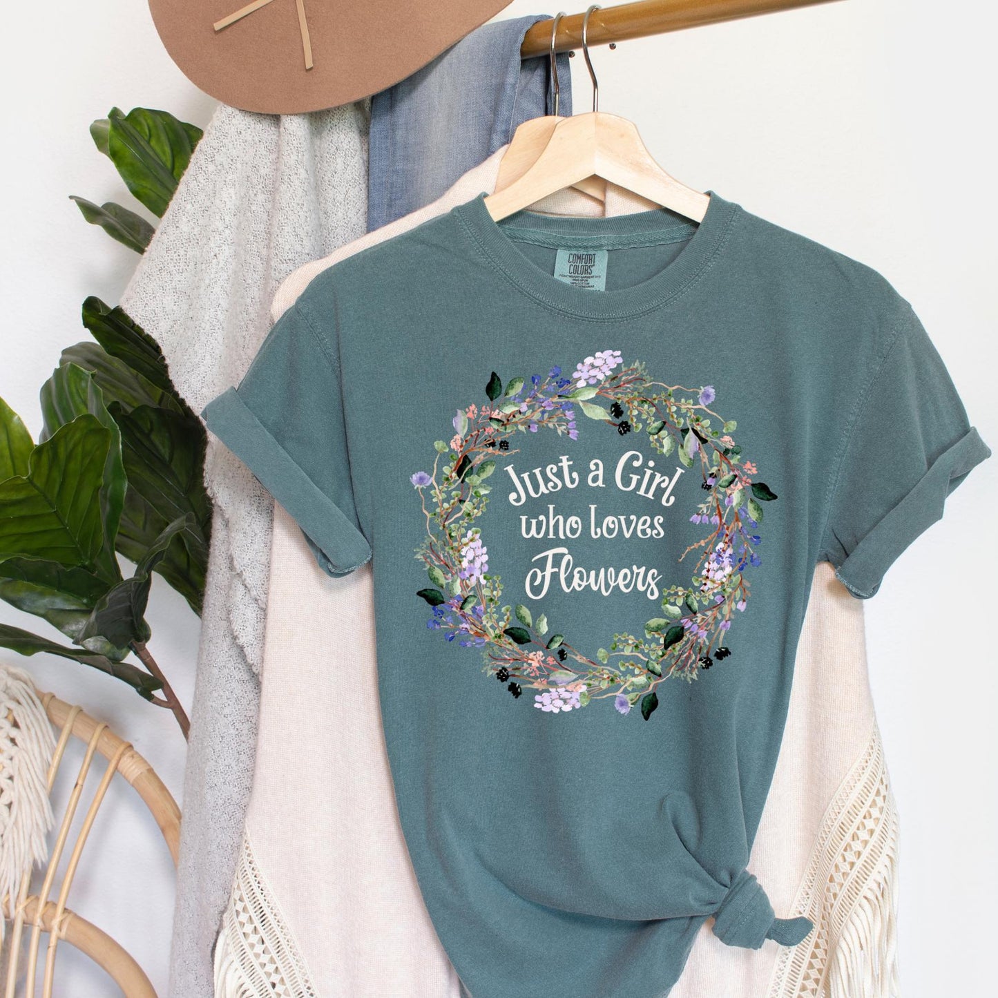 Just a Girl Who Loves Flowers T-Shirt