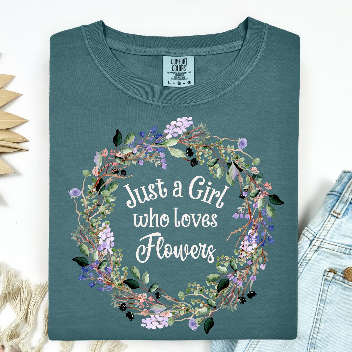 Just a Girl Who Loves Flowers T-Shirt