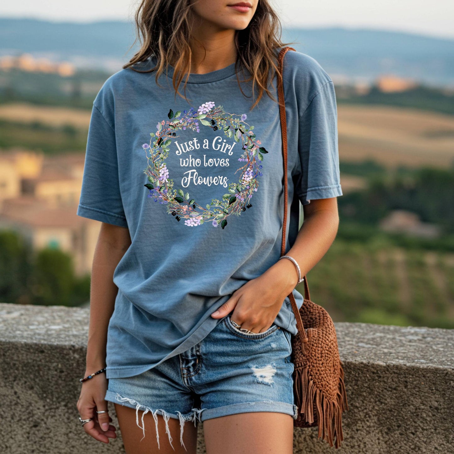 Just a Girl Who Loves Flowers T-Shirt