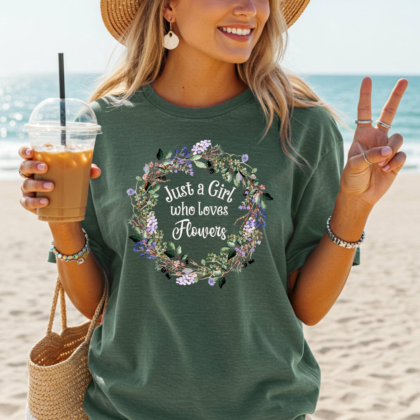 Just a Girl Who Loves Flowers T-Shirt