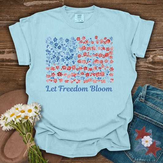Let Freedom Bloom USA Flag T-Shirt