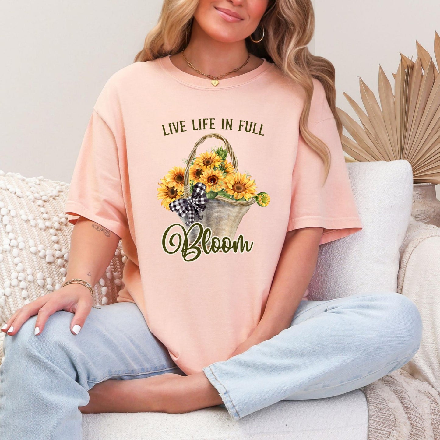 Live Life in Full Bloom Sunflower T-Shirt