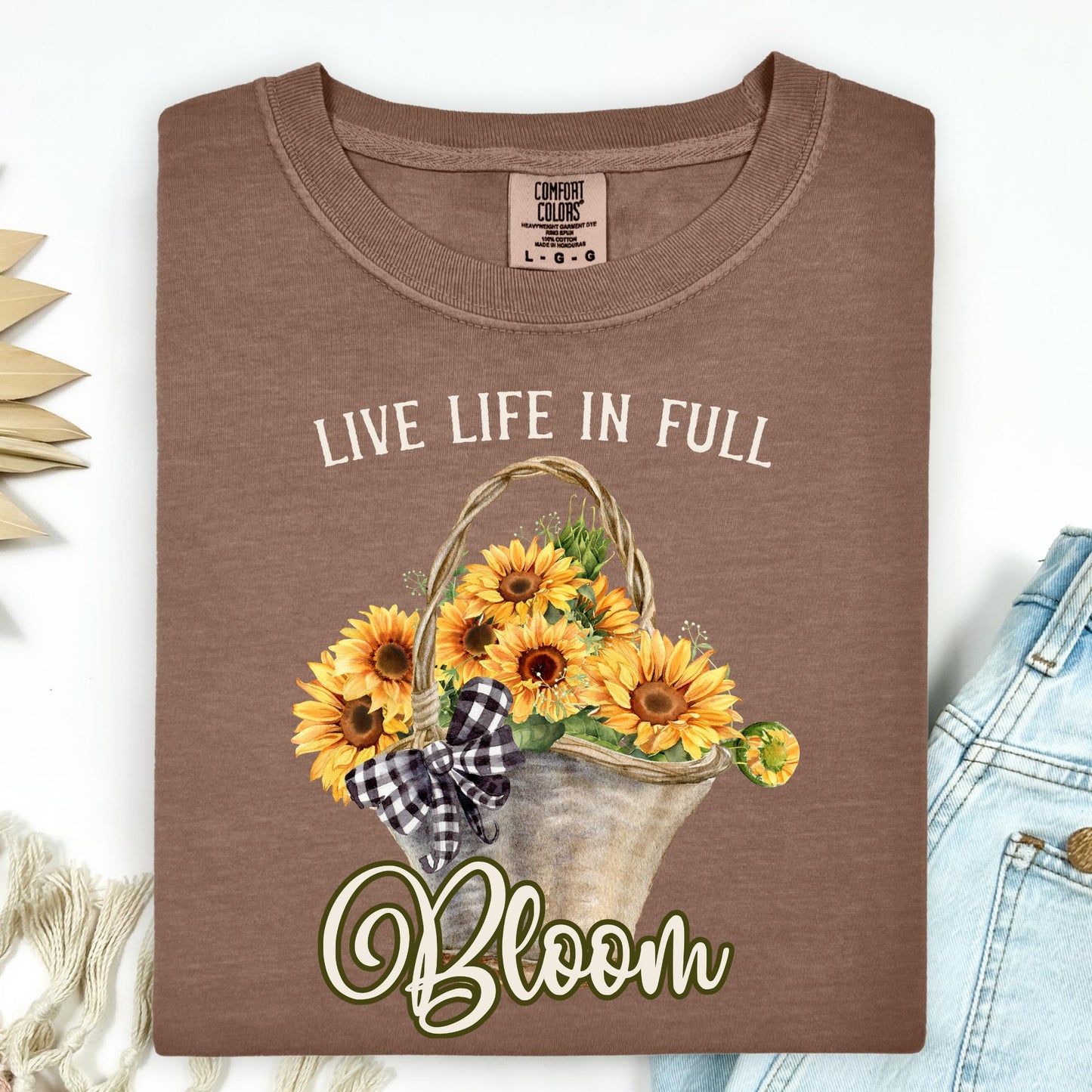 Live Life in Full Bloom Sunflower T-Shirt