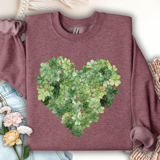 Lucky Clover Heart Sweatshirt