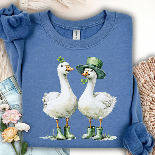 Lucky St. Patrick's Day Geese Sweatshirt