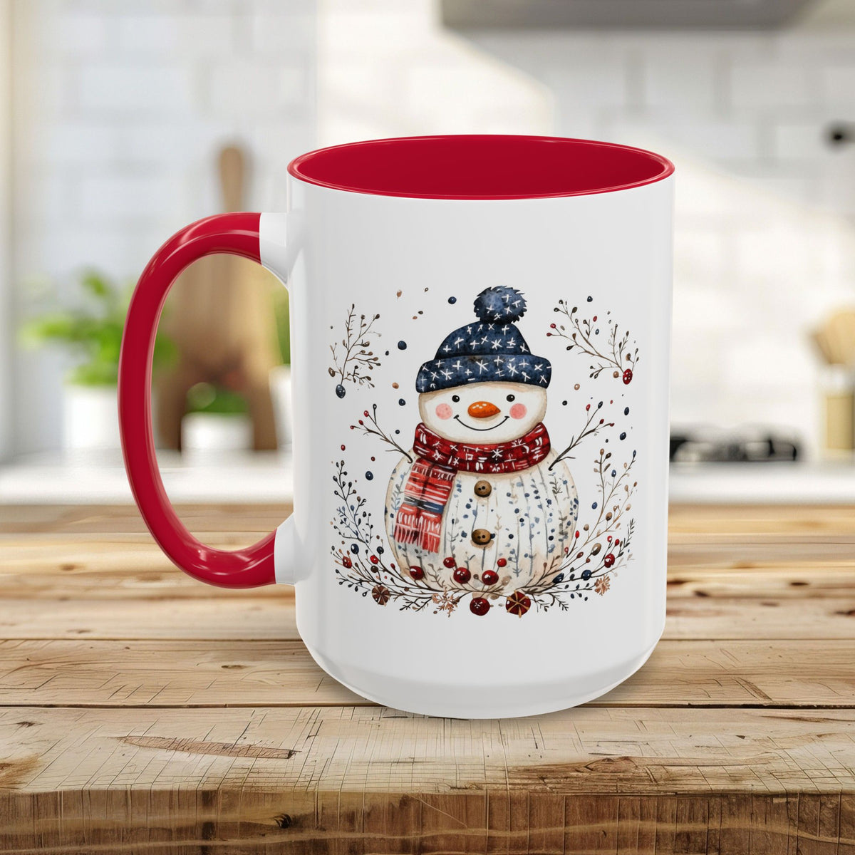 Nordic Folk Art Snowman Mug (11/15oz)
